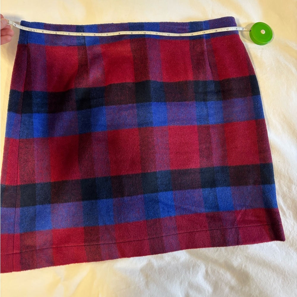 Joe Fresh Red and Blue Plaid Mini Skirt